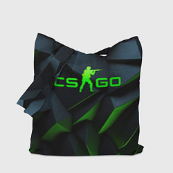 Сумка-шопер CSGO green texture logo, цвет: 3D-принт