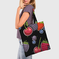 Сумка-шопер Плоды и ягоды, цвет: 3D-принт — фото 2