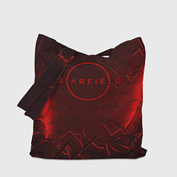 Сумка-шопер Starfield red logo, цвет: 3D-принт