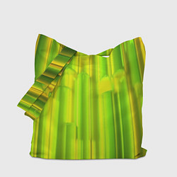 Сумка-шопер Зеленые неоновые полосы, цвет: 3D-принт