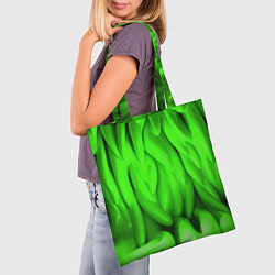 Сумка-шопер Зеленая абстрактная текстура, цвет: 3D-принт — фото 2