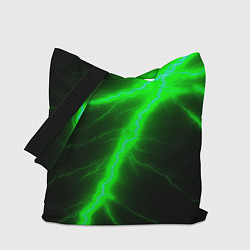 Сумка-шоппер Зеленый разряд молнии