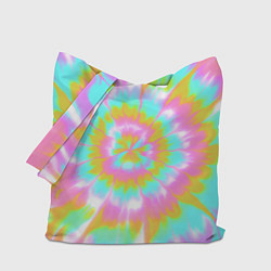 Сумка-шоппер Tie-Dye кислотный в стиле барби