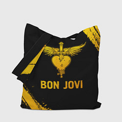 Сумка-шопер Bon Jovi - gold gradient, цвет: 3D-принт