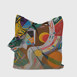 Сумка-шопер Искусство Кандинского - Доминирующая кривая, цвет: 3D-принт