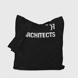 Сумка-шопер Architects glitch на темном фоне: символ сверху, цвет: 3D-принт