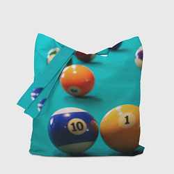 Сумка-шопер Бильярдные шары, цвет: 3D-принт