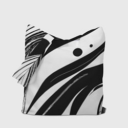 Сумка-шопер Abstract black and white composition, цвет: 3D-принт