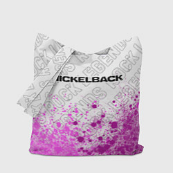 Сумка-шопер Nickelback rock legends посередине, цвет: 3D-принт