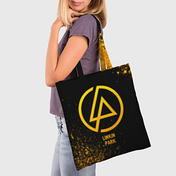 Сумка-шопер Linkin Park - gold gradient, цвет: 3D-принт — фото 2