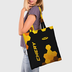Сумка-шопер Chery - gold gradient вертикально, цвет: 3D-принт — фото 2