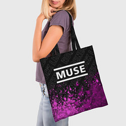 Сумка-шопер Muse rock legends посередине, цвет: 3D-принт — фото 2