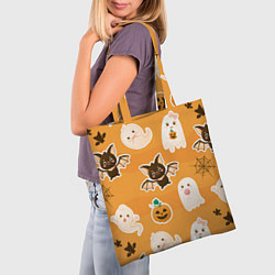 Сумка-шопер Забавные привидения, цвет: 3D-принт — фото 2