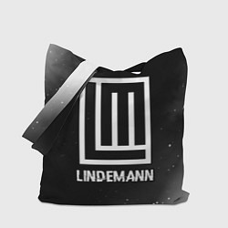 Сумка-шопер Lindemann glitch на темном фоне, цвет: 3D-принт