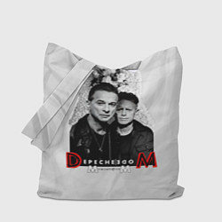 Сумка-шопер Depeche Mode - Dave Gahan and Martin Gore с венком, цвет: 3D-принт