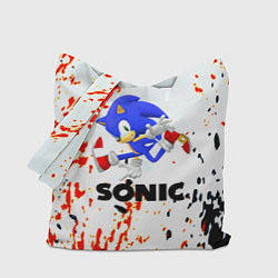 Сумка-шопер Sonic краски абстрактные, цвет: 3D-принт