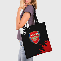Сумка-шопер Arsenal fc flame, цвет: 3D-принт — фото 2
