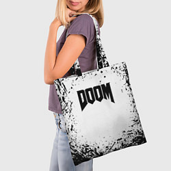 Сумка-шопер Doom black splash, цвет: 3D-принт — фото 2