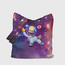 Сумка-шопер Homer Simpson in space - ai art, цвет: 3D-принт