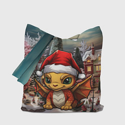 Сумка-шопер Дракоша 2024 новогодний символ года, цвет: 3D-принт