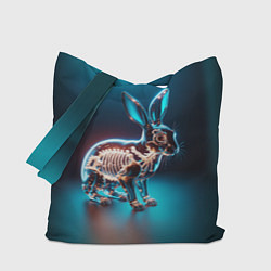 Сумка-шопер Прозрачный стеклянный кролик, цвет: 3D-принт