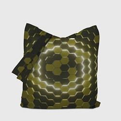 Сумка-шопер Гексагональная броня, цвет: 3D-принт