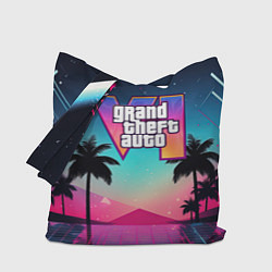 Сумка-шопер GTA 6 summer abstract, цвет: 3D-принт