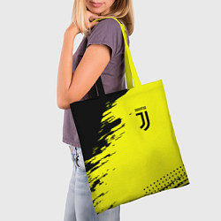 Сумка-шопер Juventus спортивные краски, цвет: 3D-принт — фото 2