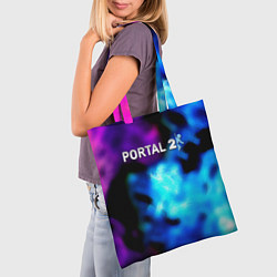 Сумка-шопер Portal неоновый градиент, цвет: 3D-принт — фото 2