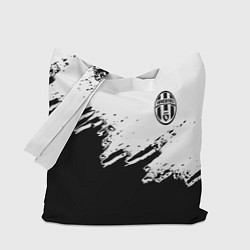 Сумка-шопер Juventus black sport texture, цвет: 3D-принт