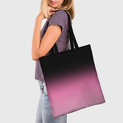 Сумка-шопер Черно-розовый градиент, цвет: 3D-принт — фото 2