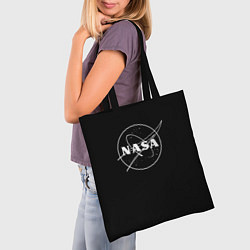 Сумка-шопер NASA белое лого, цвет: 3D-принт — фото 2