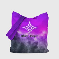 Сумка-шопер Black desert mmorpg steel abstraction, цвет: 3D-принт