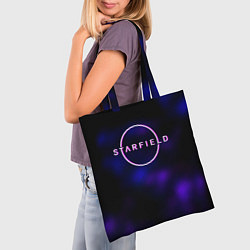 Сумка-шопер Starfield тёмное небо из игры, цвет: 3D-принт — фото 2