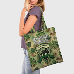 Сумка-шопер Садовый камуфляж - дачные войска, цвет: 3D-принт — фото 2