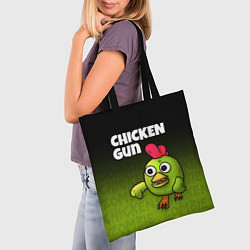 Сумка-шопер Chicken Gun - Zombie Chicken, цвет: 3D-принт — фото 2