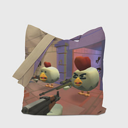 Сумка-шопер Чикен ган - скрин, цвет: 3D-принт