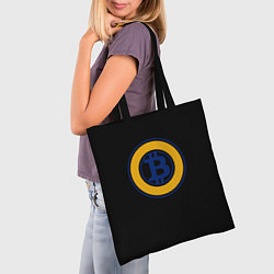 Сумка-шопер Биткоин лого криптовалюта, цвет: 3D-принт — фото 2