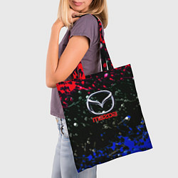 Сумка-шопер Mazda краски абстракция спорт, цвет: 3D-принт — фото 2