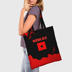 Сумка-шопер Roblox краски красные, цвет: 3D-принт — фото 2