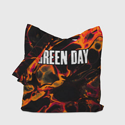 Сумка-шопер Green Day red lava, цвет: 3D-принт