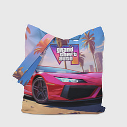 Сумка-шопер GTA 6 logo auto style, цвет: 3D-принт