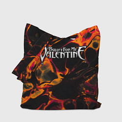 Сумка-шопер Bullet For My Valentine red lava, цвет: 3D-принт