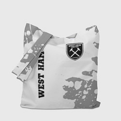 Сумка-шопер West Ham sport на светлом фоне вертикально, цвет: 3D-принт