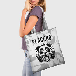 Сумка-шопер Placebo рок панда на светлом фоне, цвет: 3D-принт — фото 2
