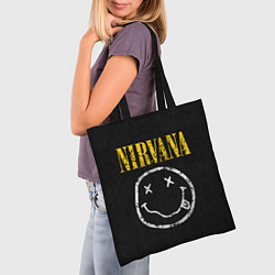 Сумка-шопер Джинсовка с nirvana, цвет: 3D-принт — фото 2