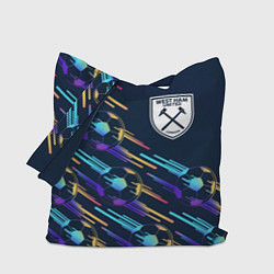Сумка-шопер West Ham градиентные мячи, цвет: 3D-принт