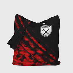 Сумка-шопер West Ham sport grunge, цвет: 3D-принт