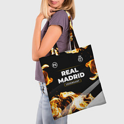 Сумка-шопер Real Madrid legendary sport fire, цвет: 3D-принт — фото 2