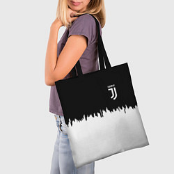 Сумка-шопер Juventus белый огонь текстура, цвет: 3D-принт — фото 2